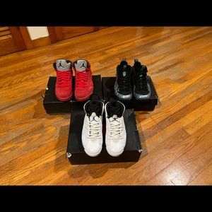 These are 8 pairs of Jordan’s in good condition